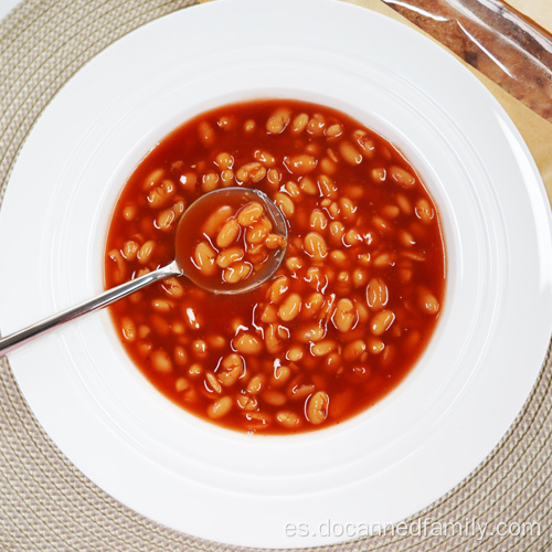 frijoles horneados enlatados saludables en salsa de tomate